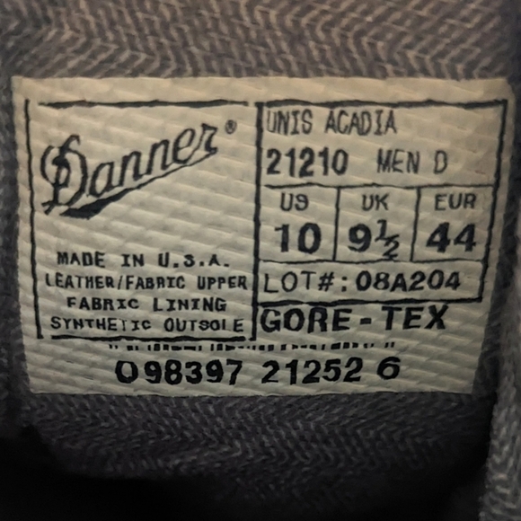 Danner Acadia boots 8" tactical black leather canvas lace up men's size 10 - Picture 8 of 8